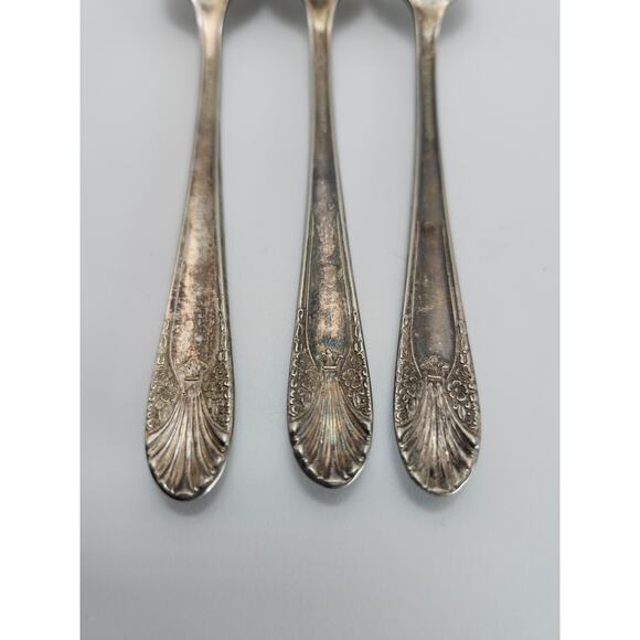 Radiance 1939 Crown Silverplate Salad Forks 6" International Silver Lot of 3 VTG - Picture 8 of 8